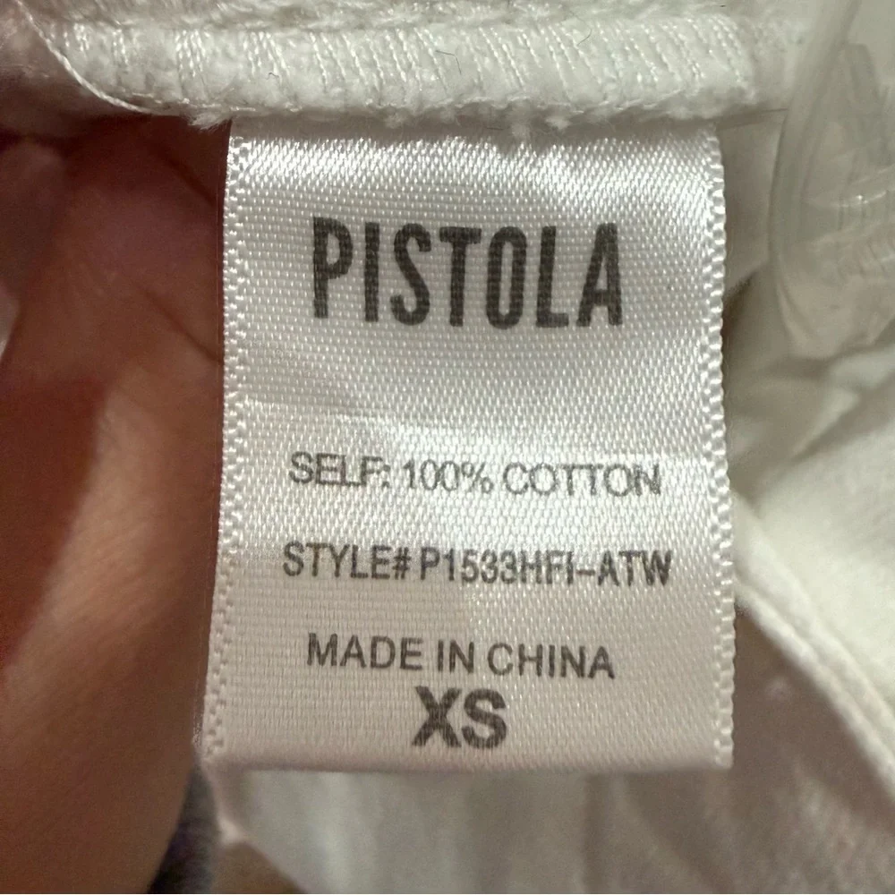Pistola Romper Freda Button Down Long Sleeve in White Denim